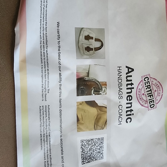 COA Coach Classic Soho White/Brown Leather Double Pocket Carry All Handbag - Picture 16 of 16